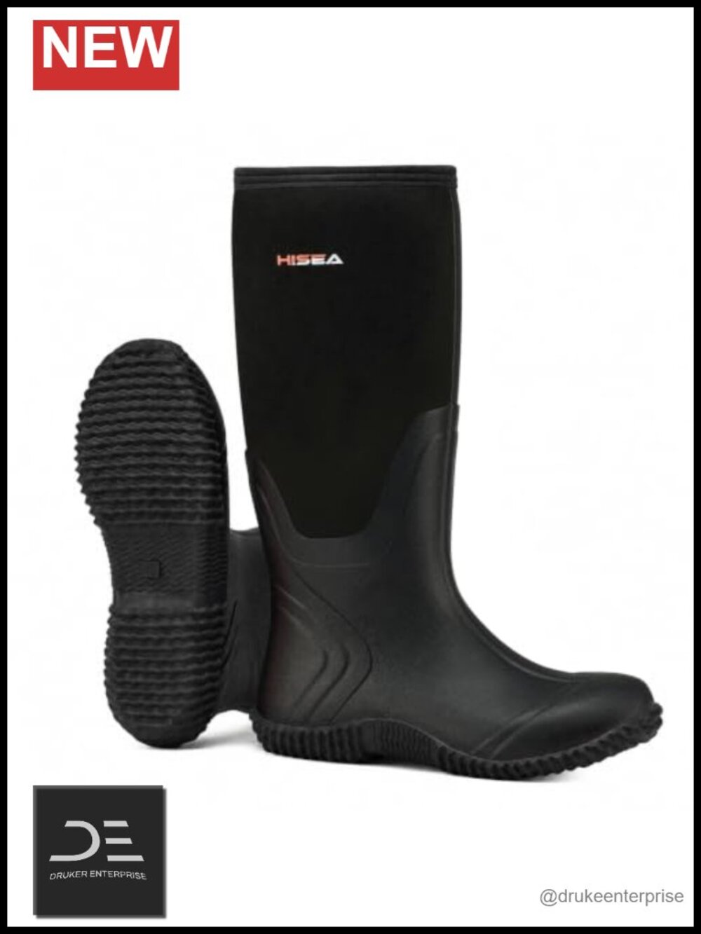 Women's Waterproof Insulated Neoprene Rubber Rain Boots Anti-Slip Outdoor